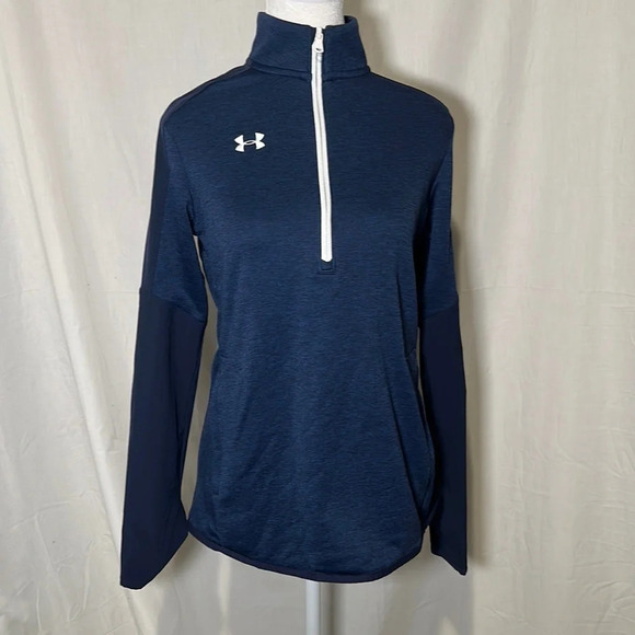 women’s Under Armour Cold Gear Qualifier Hybrid 1/2 zip top size small loose - Picture 4 of 9